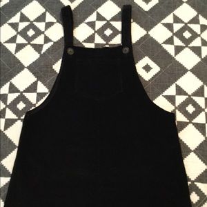Corduroy bib overall dress